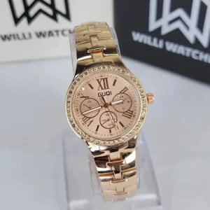 Rose crystal ladies watch