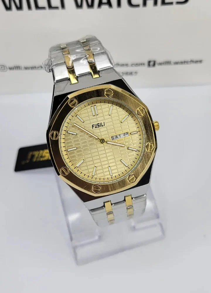Fusili two-tone champagne dial watch