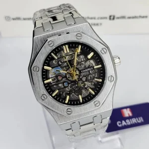 Casirui skeleton automatic stainless steel watch